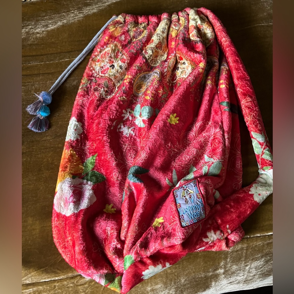 Johnny Was Plush Bag NWOT